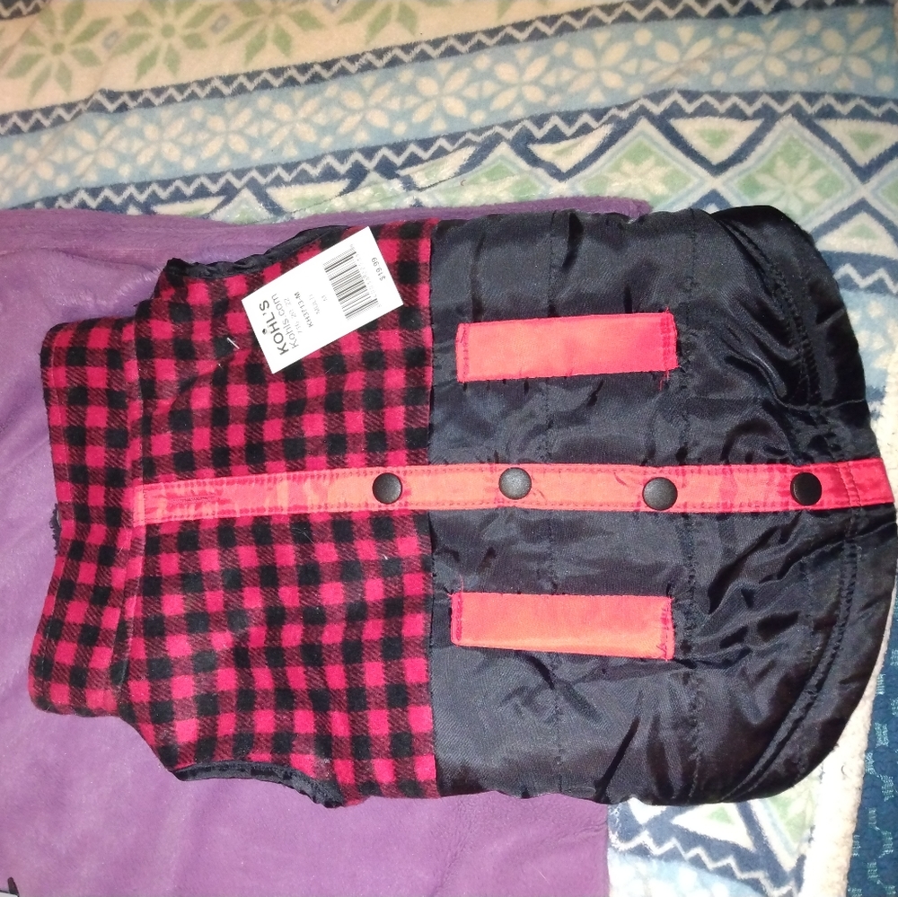NWT Woof Pet Apparel Buffalo Plaid Dog Sweater